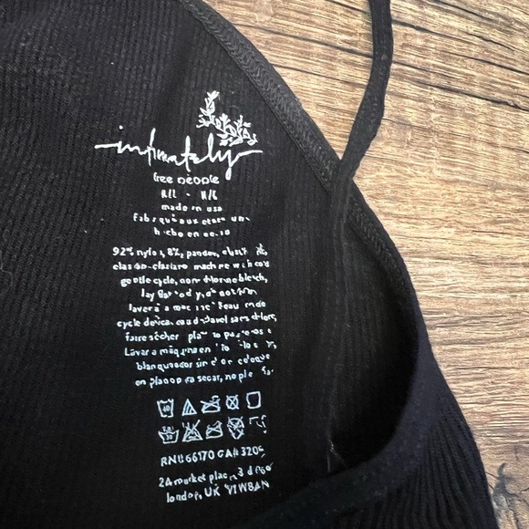 Black Lace Trim Bralette and Panty Set free people - Picture 6 of 6